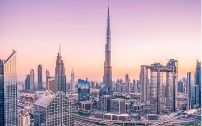 Dubai Skyline mit Burj Khalifa